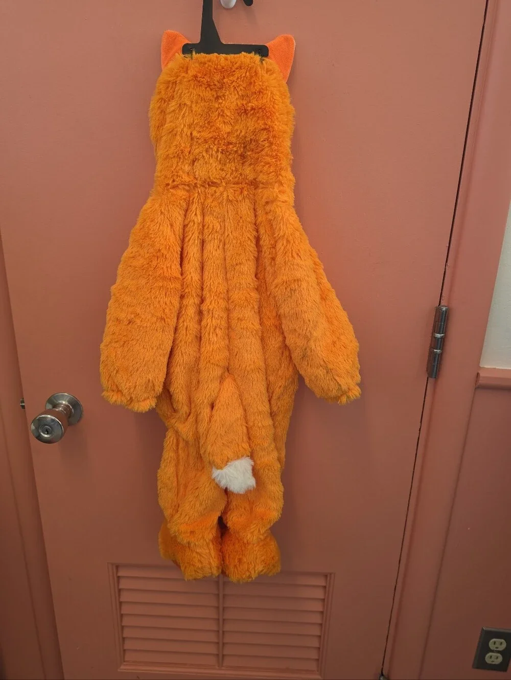 NWT Infant 6-12 Month Orange Fox Halloween Costume Jumpsuit Warm Soft 1-Piece